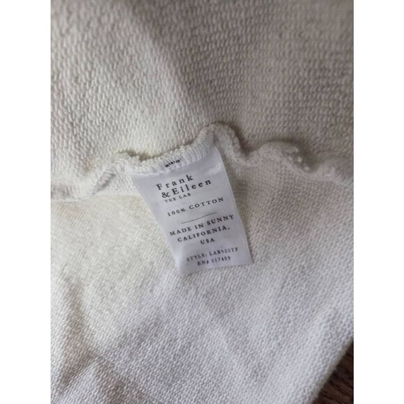 Frank And Eileen Barbara Beach Fleece Cardigan Vintage White Sz Medium - Picture 4 of 5